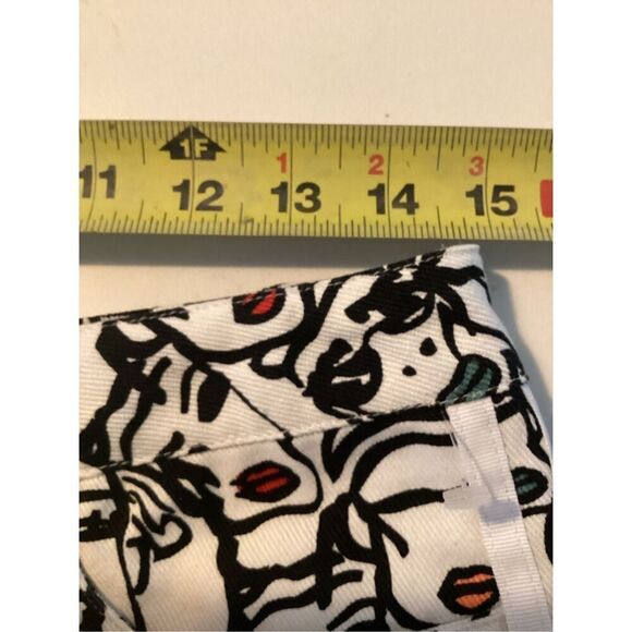 Adidas X Fiorucci Collaboration Abstract Jean Shorts Sz S Faces - Picture 7 of 8